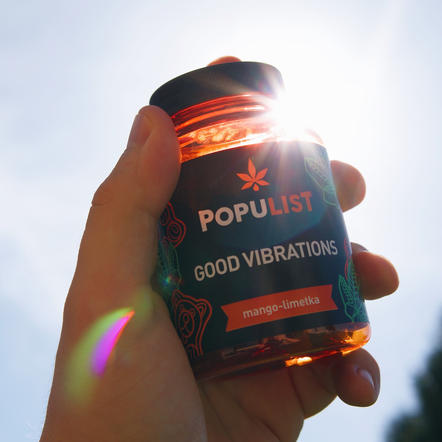 Populist CBD gumoví medvídci se sluncem